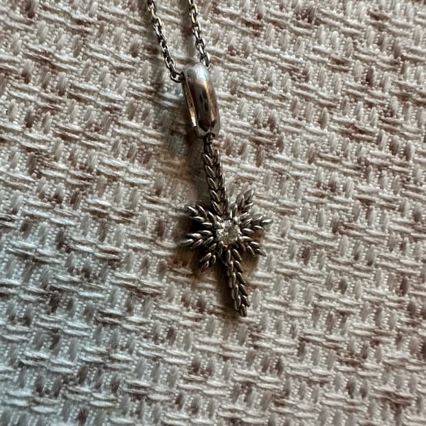 키드밀리 한정판 목걸이 실버 925 다이아 