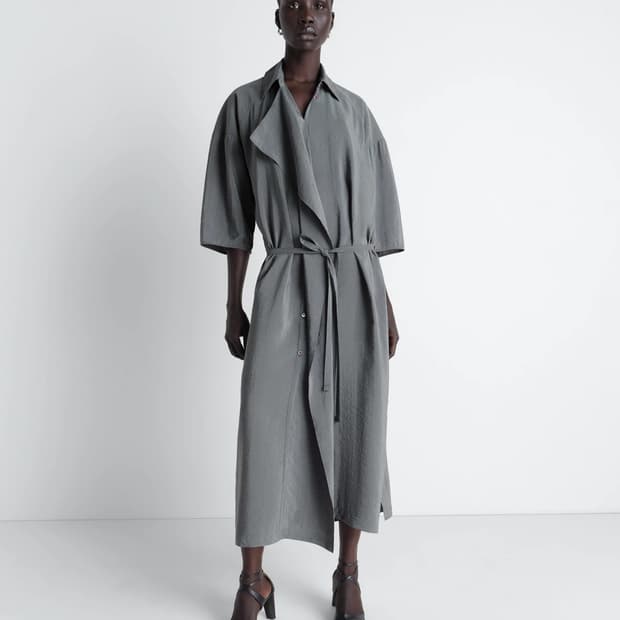 [36]르메르 26ss ASYMMETRICAL 셔츠 드레스/알루미늄