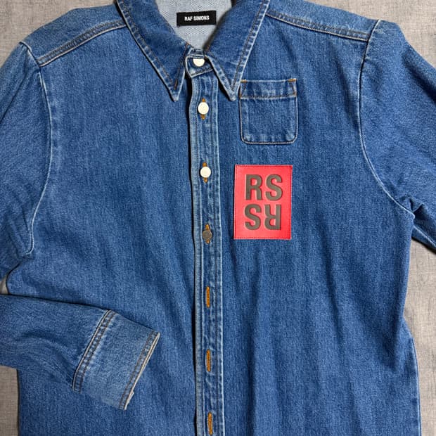 [L] RAF SIMONS 라프시몬스 패치 데님 셔츠