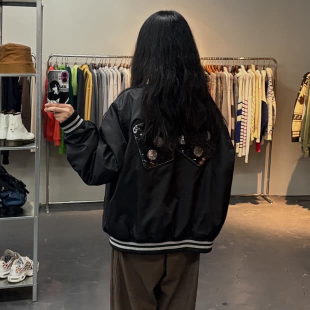 스투시 시퀸사틴 다이스 재킷 A2169