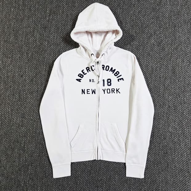 아베크롬비 화이트 후드집업