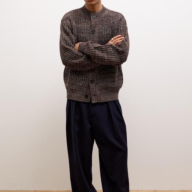 (L) After Pray Terre Intarsia Cardigan