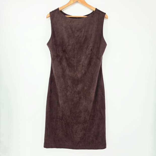 BANANA REPUBLIC 슬리브리스 스웨이드 원피스
