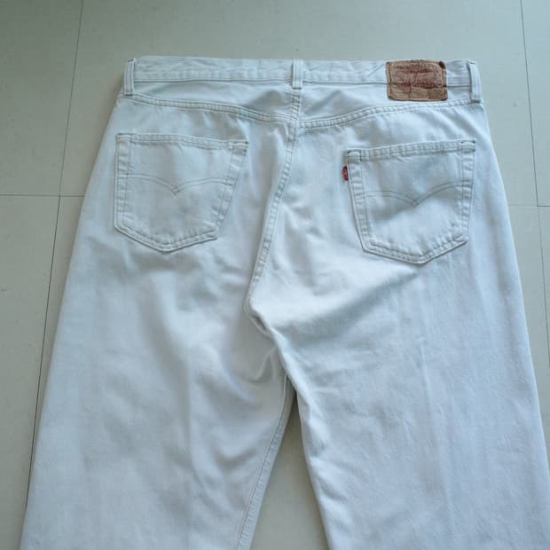 90s 리바이스 MADE IN USA 501 화이트 데님 38인치 희귀 