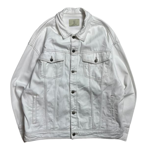 <급처> 메종미네드 화이트 데님 자켓