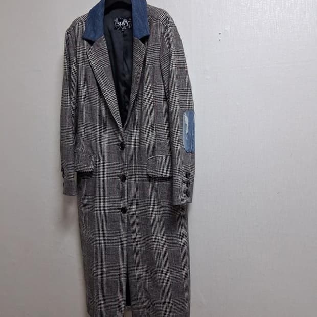 SIWY 씨위 빈티지체크 모직로코트표기6677 오버핏
중국제조 일본판 씨