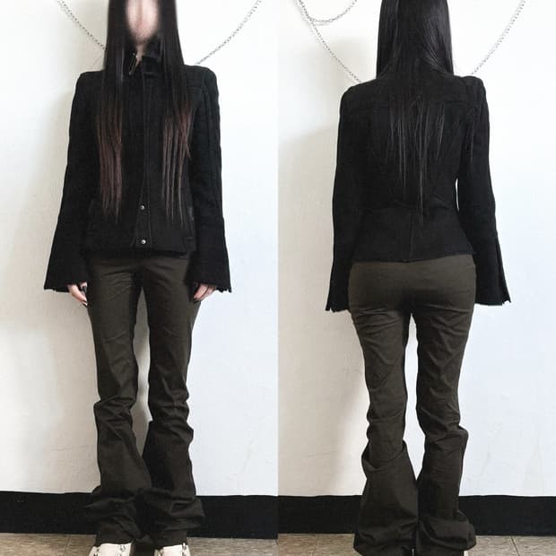 구찌 톰포드기 04AW 플레어슬리브 크롭컷 시어링자켓