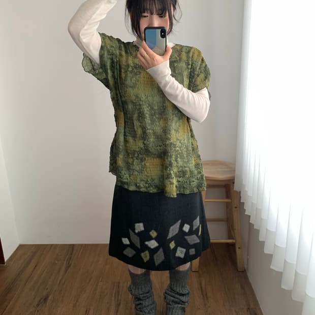 빈티지 패턴 스커트