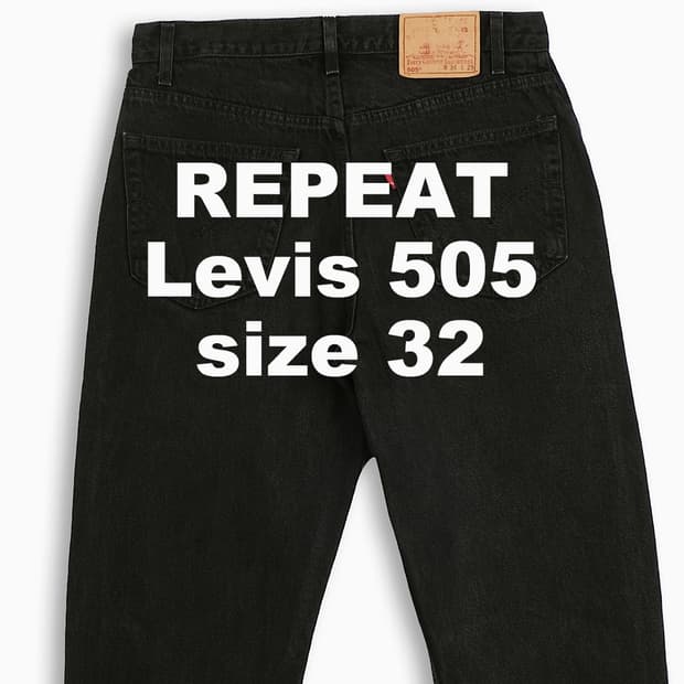 빈티지 리바이스 505 흑청 90s 32 인치 LV5053428