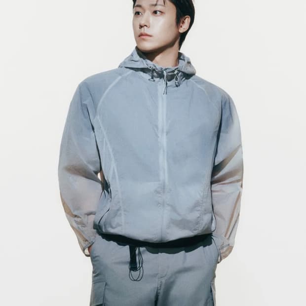 무신사 스탠다드 시티 레저 시어 윈드브레이커 재킷 라이트 그레이 L