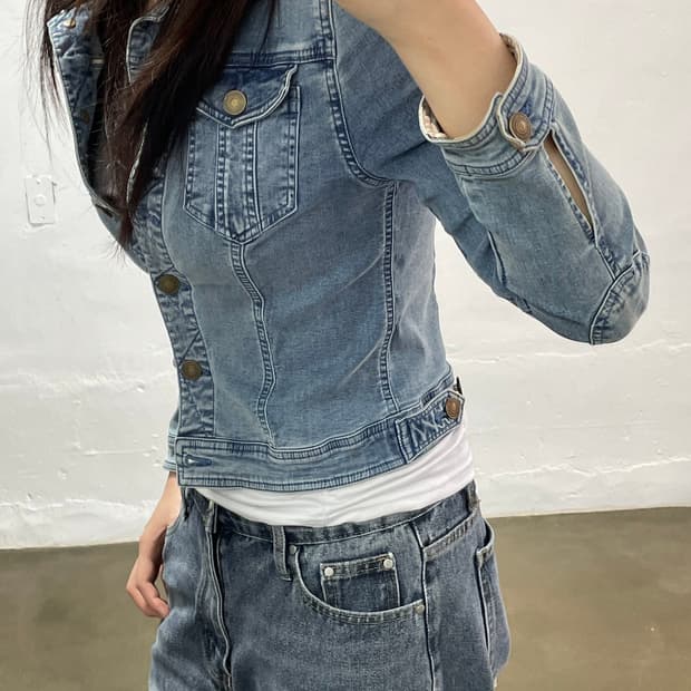 버버리 브릿 데님 자켓 UK6