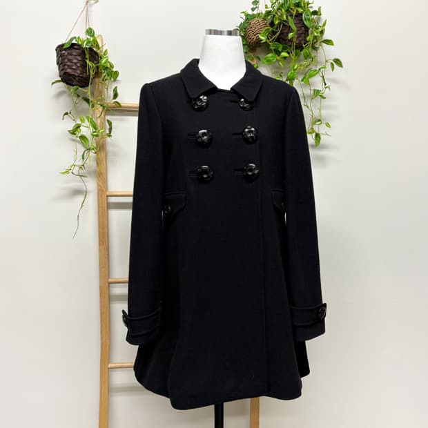 Fred Perry 프레드페리/ 블랙반코트 반코트 더블코트 울코트