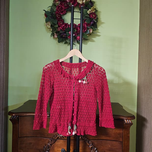 비꼴리끄 손뜨개 가디건 