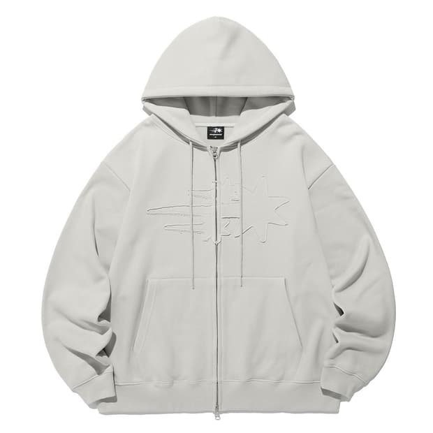 나이스고스트클럽 3STAR LOGO ZIP HOODIE