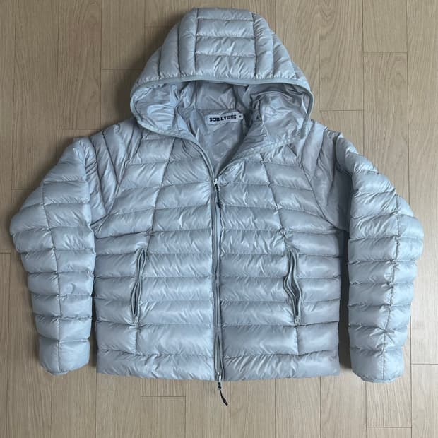 스켈리웩 라이트 웨이트 패딩 후드 자켓 (라이트그레이)