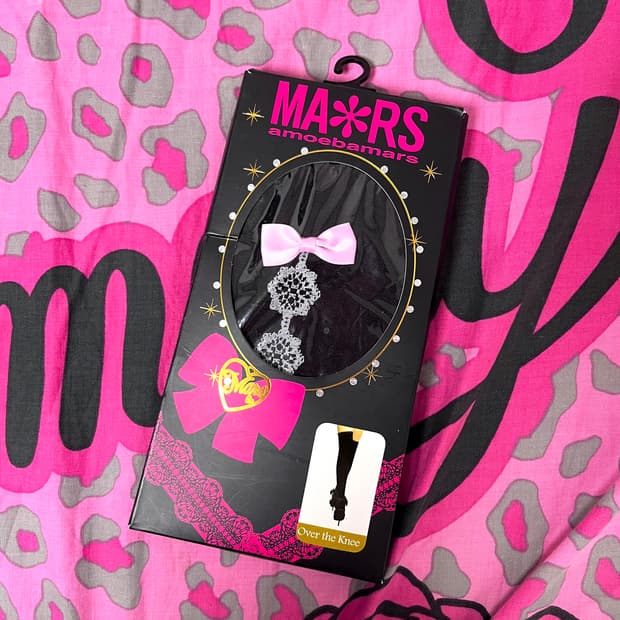 MA*RS마즈 블랙핑크 리본 스타킹 히메 로맨틱 오네갸루 핀터 109