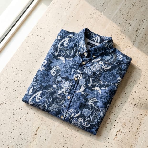 [정품] 타미힐피거 남성 페이즐리 플로럴 셔츠 (L)