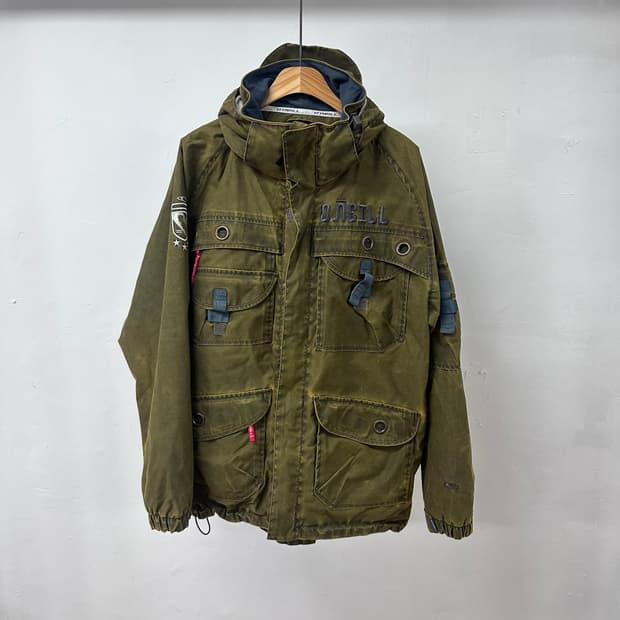 오닐 O'NEILL 스노우보드 자켓 카키 보드웨어 야상자켓 XL