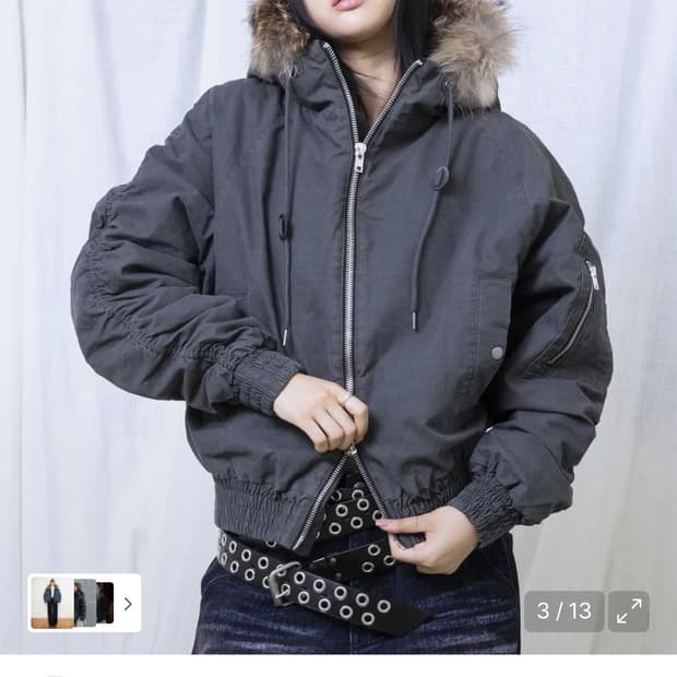 글랙 GJ098 러스티 N2B 숏 파카 (GRAY)