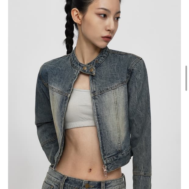 블랙업 데님자켓