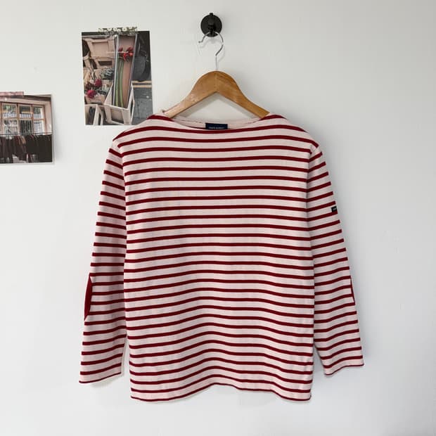 [S] 세인트제임스 스트라이프 보트넥 긴팔티