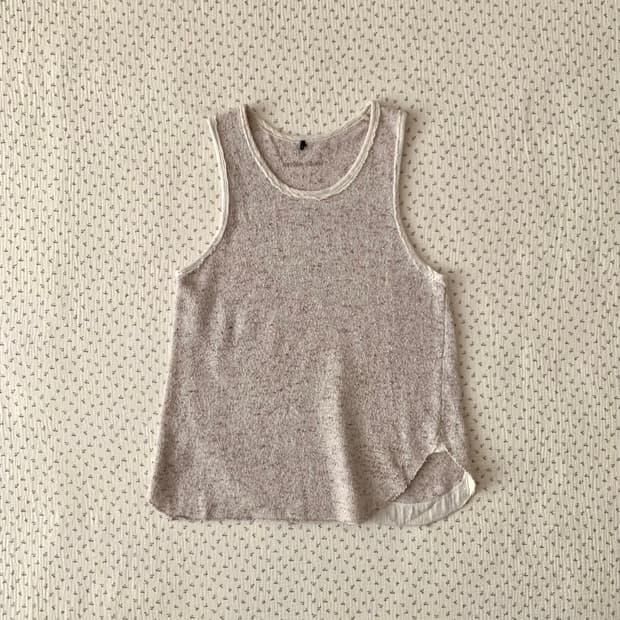 네츄럴 뷰티 오트밀 보카시 니트 나시