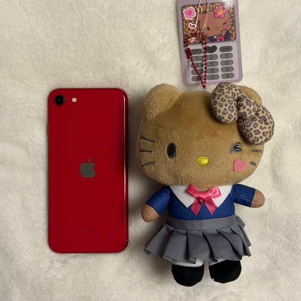 키티 태닝 호피 갸루 교복 키링 인형