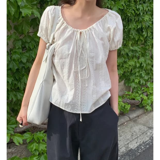 새상품) 메이비베이비 디어리스트 Morica Blouse 블라우스 반팔