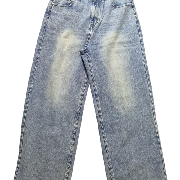 스탠다드에러 빈티지워싱 와이드팬츠 M 빈티지블리치