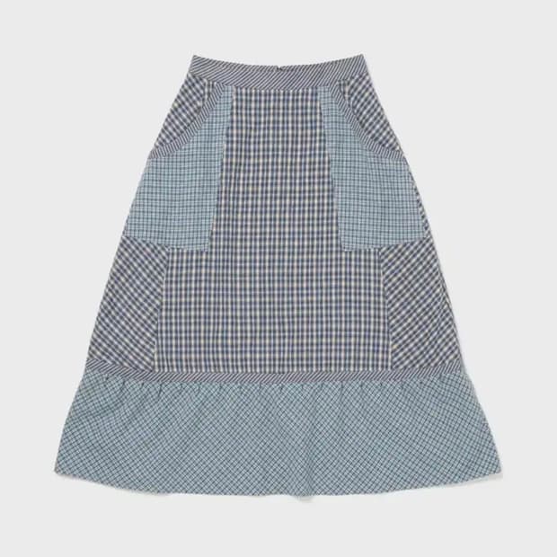 비아플레인 체크 스커트 via pori check skirt