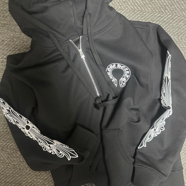 크롬하츠 홀스슈 플로랄 후드 집업