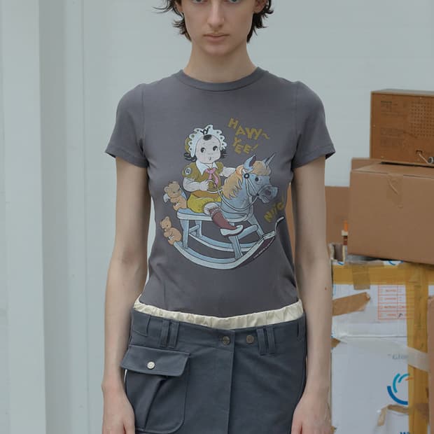 [새상품] 오픈와이와이 open yy 반팔티셔츠