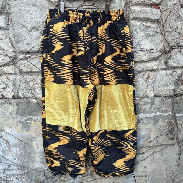 비에스래빗 레오파드 패턴 벨벳 스노우보드복 팬츠 L