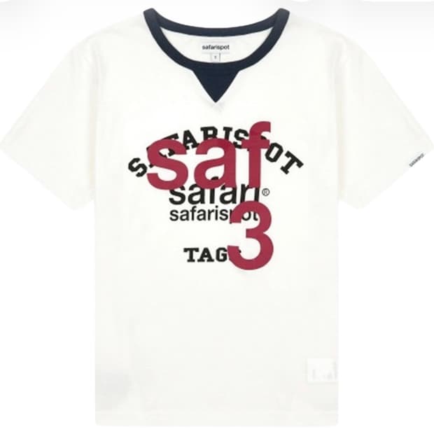 사파리스팟 루 베이스 스쿨 클럽 티 화이트