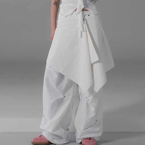 바이너리원 메이드 레이어드 랩스커트