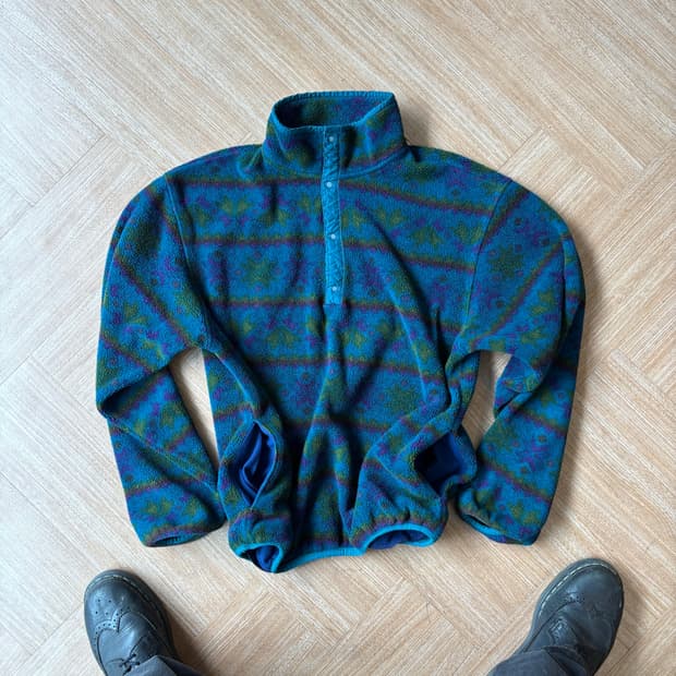 90s LL Bean 패턴 플리스