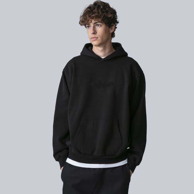 겨울 무지 기모 후드티 티셔츠 긴팔티