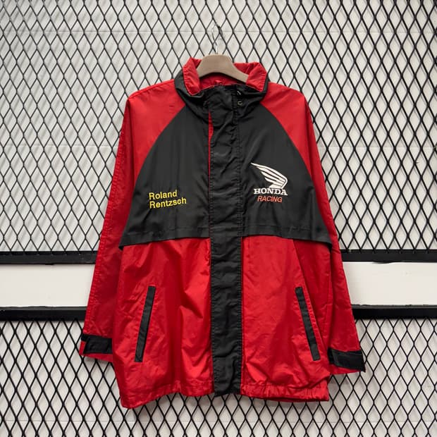 00s 혼다 레이싱 X 롤란드 렌츠치 레이싱 팀 윈드브레이커 레드 블랙