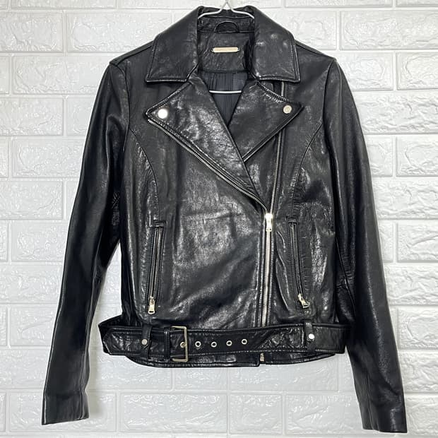 마시모두띠 양가죽 라이더 자켓 S