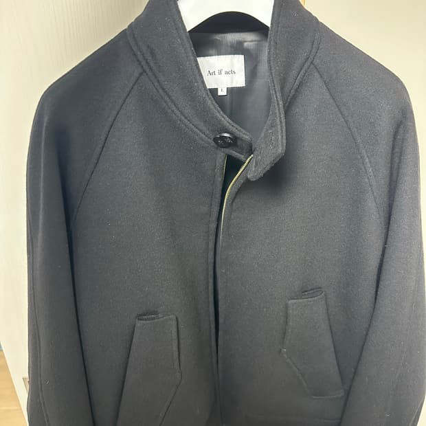 (L)아트이프액츠 캐시미어 해링턴 자켓