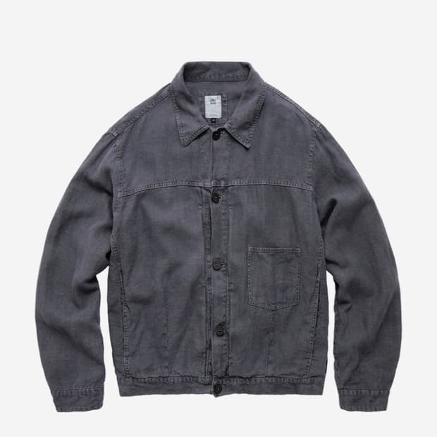 폴리테루 린넨 트러커 자켓 블루 4