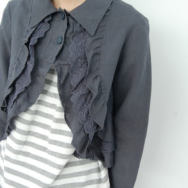 Linen frill jacket