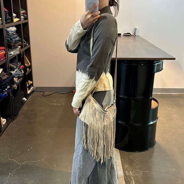 웨스턴 프린지 크로스백