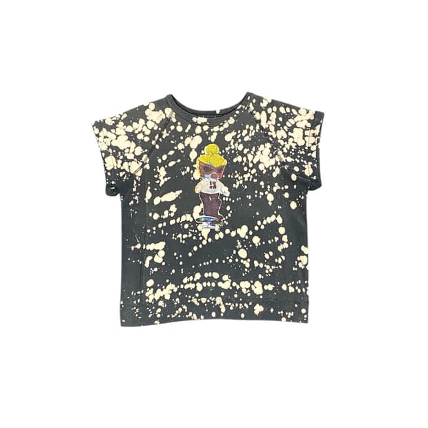 Hysteric glamour 캐릭터 프린팅 블리치 반팔티셔츠