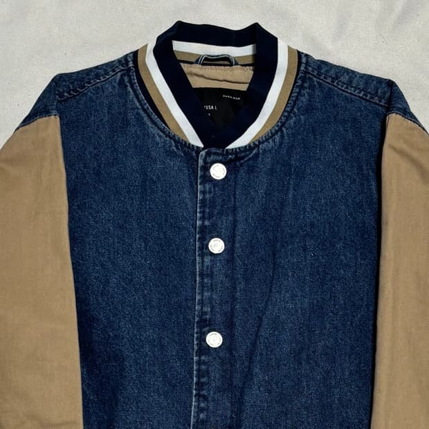 L 자라 맨즈 데님 바시티 자켓