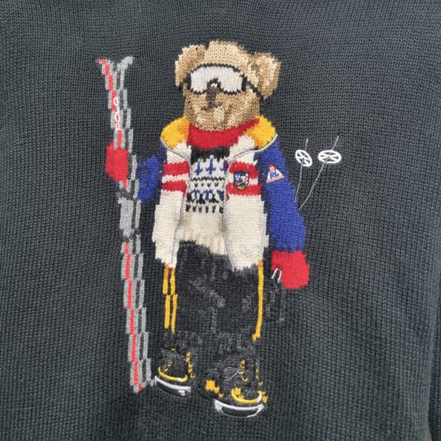 청소년 학생 보이즈 주니어 키즈 2022 폴로 QR인증 베어 니트 후드티