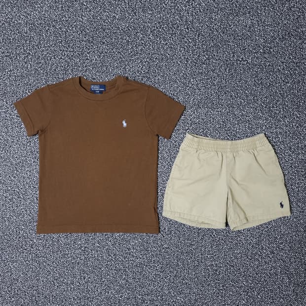 [무료배송][100]폴로 키즈 반팔티 반바지 여름 코디 세트