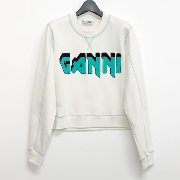 GANNI 크롭 맨투맨 미사용/S사이즈