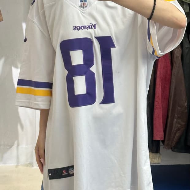 NIKE NFL 바이킹스 블록코어 풋볼져지