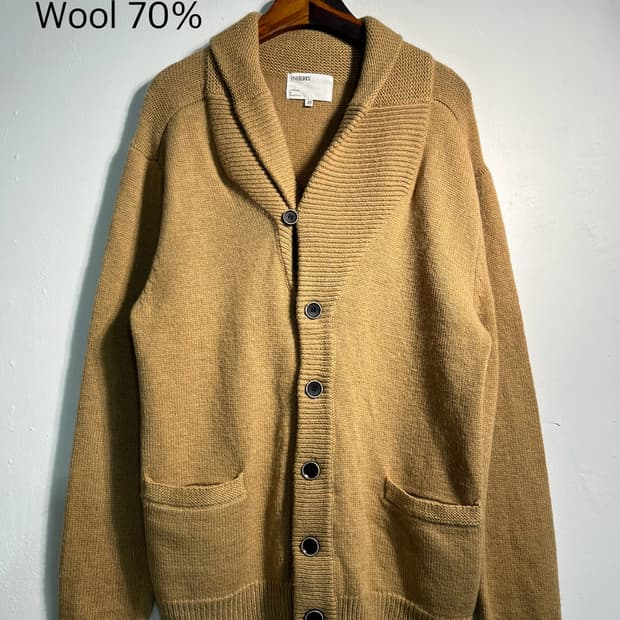 Inherit 인헤릿 wool 70% 숄카라 가디건
